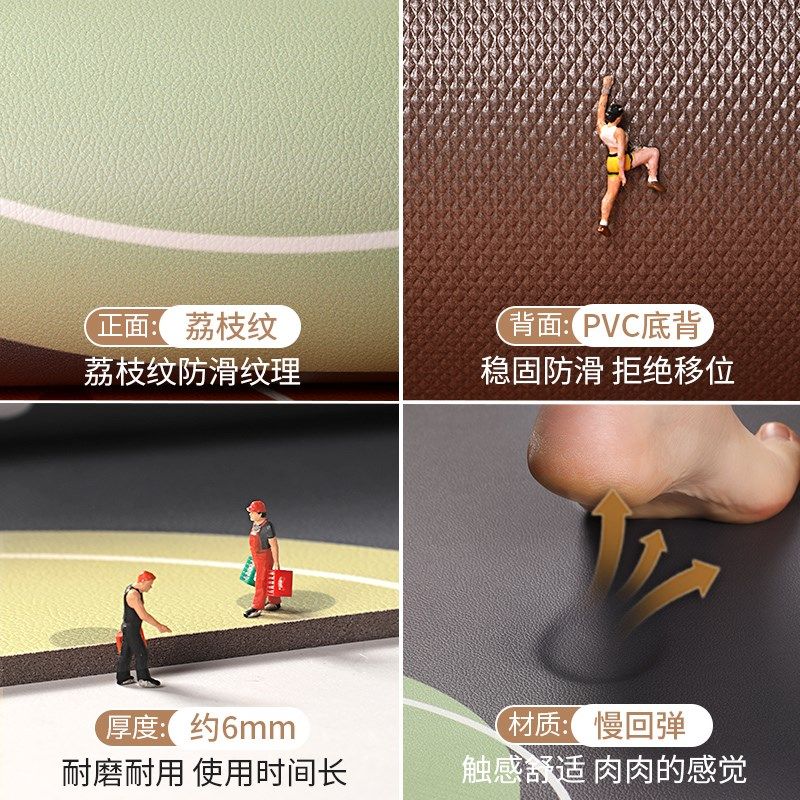 Kitchen floor mats wipeable and washable floor mats 2025 new stain-resistant special leather waterproof and anti-throttle mat carpet