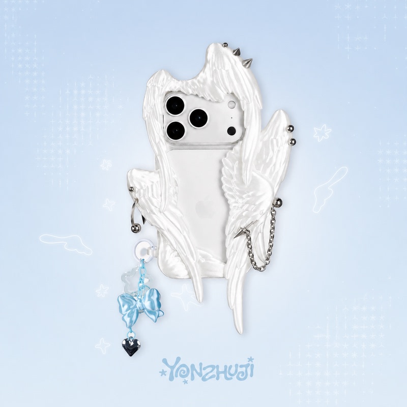 Banquet Candle Collection | Six-Winged Angel Wings Rivet Piercing Punk Soft Rubber Apple iPhone Phone Case Soft Case Banquet Candle Collection | Six-Winged Angel Wings Rivet Piercing Punk Soft Rubber Apple iPhone Phone Case Soft Case