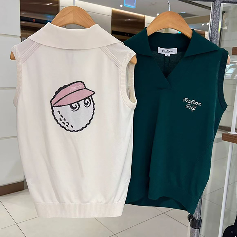 Korean Golf Clothing for Women 25 Summer New Style Casual Sports Lightweight Cool Sleeveless Knitted Vest Korean Golf Clothing for Women 25 Summer New Style Casual Sports Lightweight Cool Sleeveless Knitted Vest