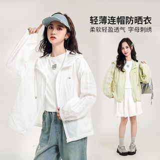 Girls' sun protection clothing summer 2025 new big children's summer girls' hooded air-conditioning shirt outdoor children's sun protection clothing summer