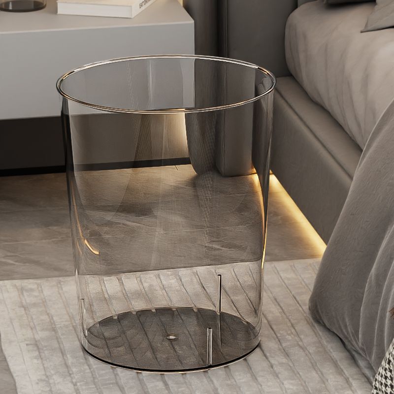 Trash Can for Home Use in the Living Room, High Aesthetic Acrylic Transparent Design, Suitable for Bathroom, Kitchen, Large Capacity, Office Wastebasket