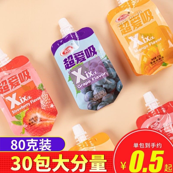80g/pack sucking jelly juice konjac children's snack gift pack sucking jelly summer cold drink