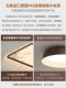 Living Room Ceiling Light in North American Black Walnut Wood, New Chinese Style, Song-Style Aesthetics, Ink Painting Bamboo Shadow, Rectangular Main Light for the Hall