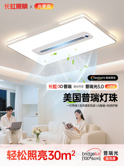Changhong Living Room Main Light Bladeless Fan Light Modern Simple and Elegant New Style Invisible Silent Fan Integrated Ceiling Light
