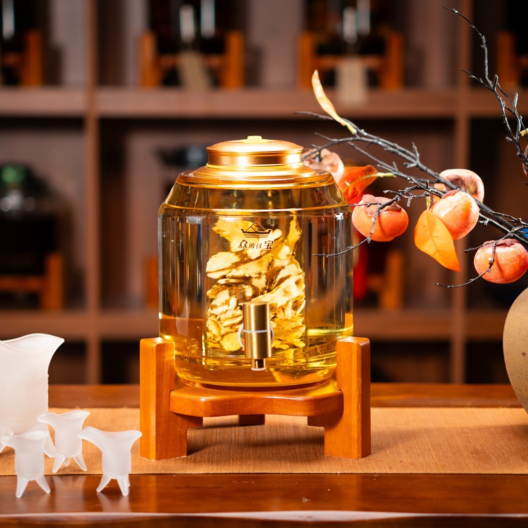 5L (contains 9 pounds of wine) thickened high-end high-borosilicate glazed glass with faucet for household wine bottles 02