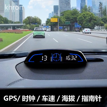 Car Electronic Compass, Dashboard Clock, In-Car Gps Speedometer, Altitude Meter, Satellite Clock, USB Powered