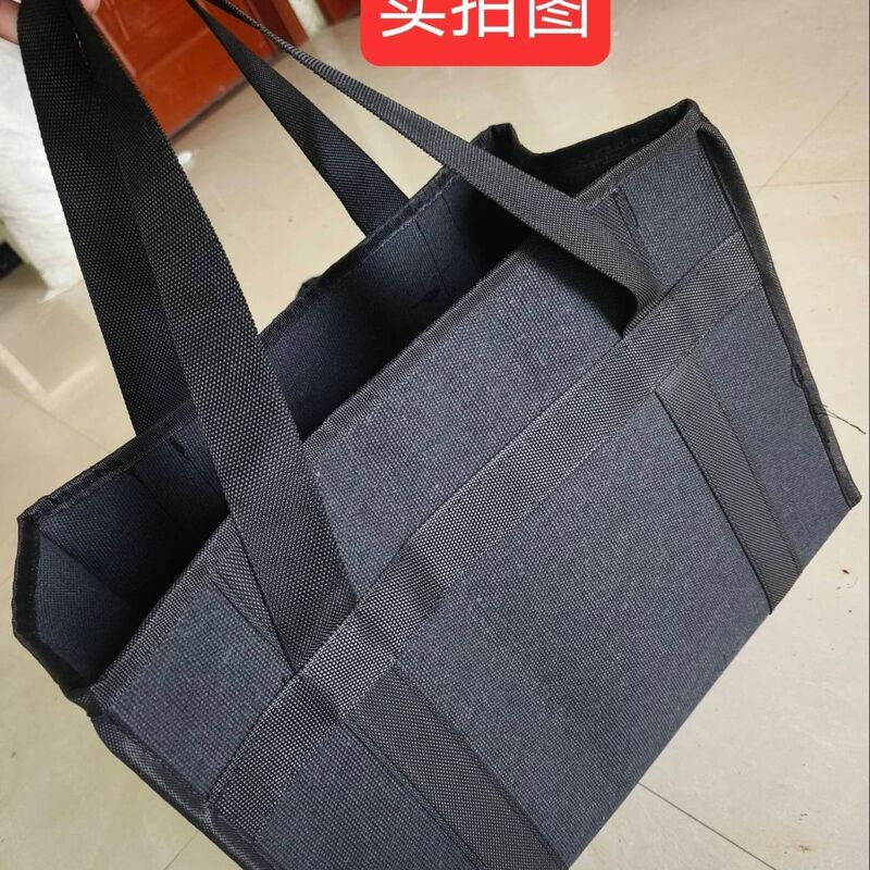 Thickened Canvas Portable Tool Bag, Large Capacity, Portable, Wear-Resistant and Durable Storage Bag, Electrician Repair Handbag