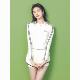 2025 New Style Two-Piece Swimsuit for Women, Conservative and Slimming, Covers the Belly, Long-Sleeved, Suitable for Hot Springs and Swimming Pools