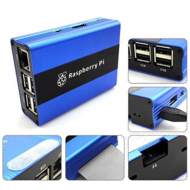 树莓派3代外壳Raspberry Pi 3铝合金 金属外壳 兼容2代/Rpi B+