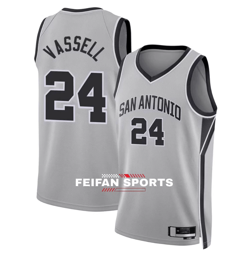 Форма баскетболa Майки для мужчин и женщин Spurs №24 Ваssel Джерси №2 Дилан Харпер 5 Castle City Edition