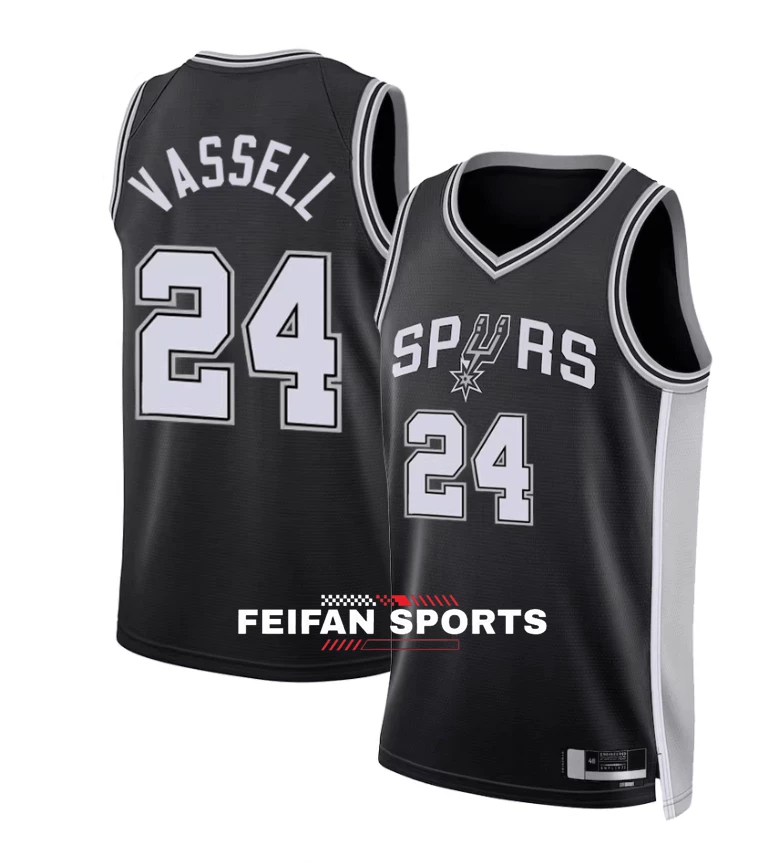 Форма баскетболa Майки для мужчин и женщин Spurs №24 Ваssel Джерси №2 Дилан Харпер 5 Castle City Edition