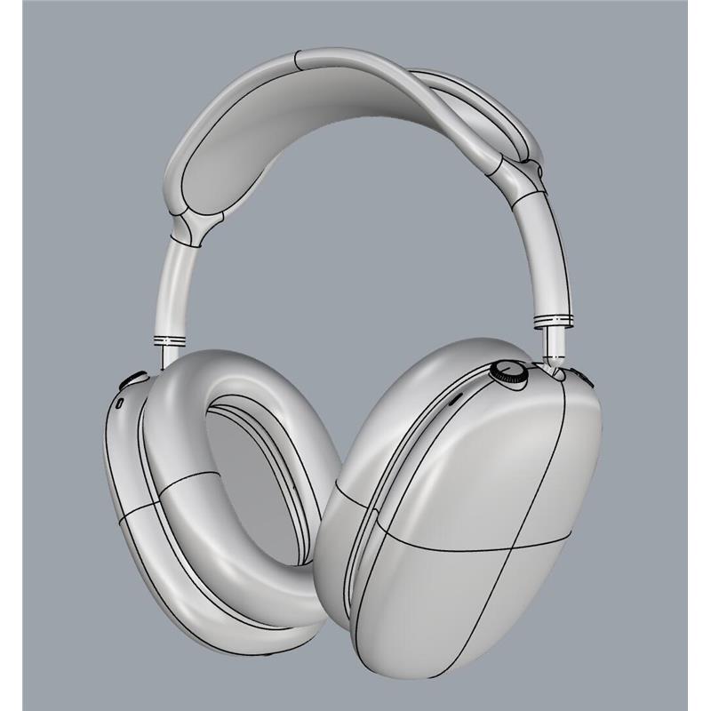 AirPods Max Bluetooth Headphones + Ks10 Rendering 3D Rhino Model Rhino Modeling C4D/3Dmax Material