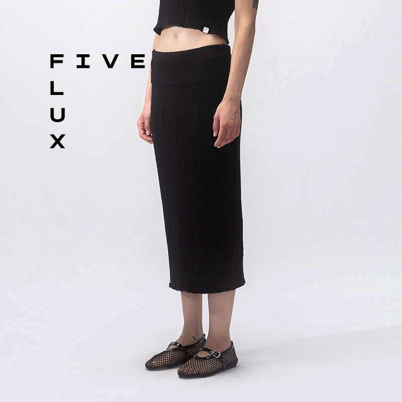 Five Flux Urban Series 2026 New Slit Hip-Hugging Long Skirt, Versatile and Slim-Fitting Half-Length Skirt for Work Clothing