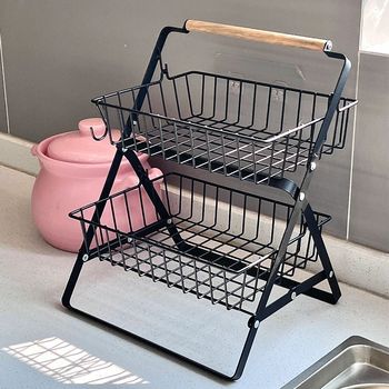 Kitchen multi-functional storage rack desktop seasoning multi-layer empty grid home living room storage rack