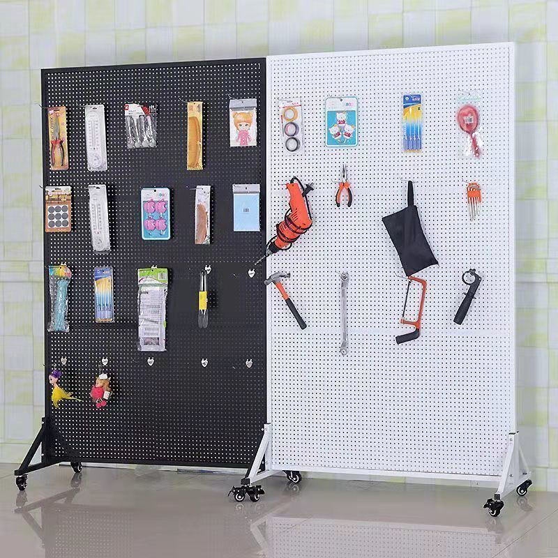 Perforated board vertical removable shelf storage jewelry display rack mobile shelf hardware tool storage artifact