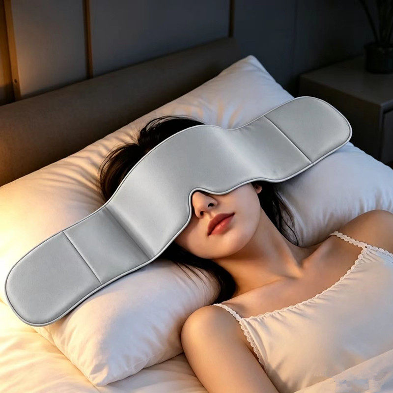科技3D重力眼罩助眠缓解眼疲劳遮光微压力冰丝午休护眼睡眠神器 丝 实拍商品图