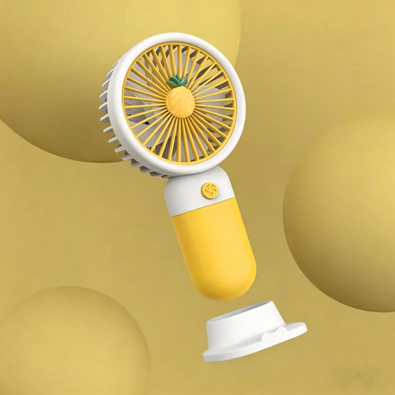 便携手持小风扇可爱撞色带手机支架学生礼品桌面 usb充电扇