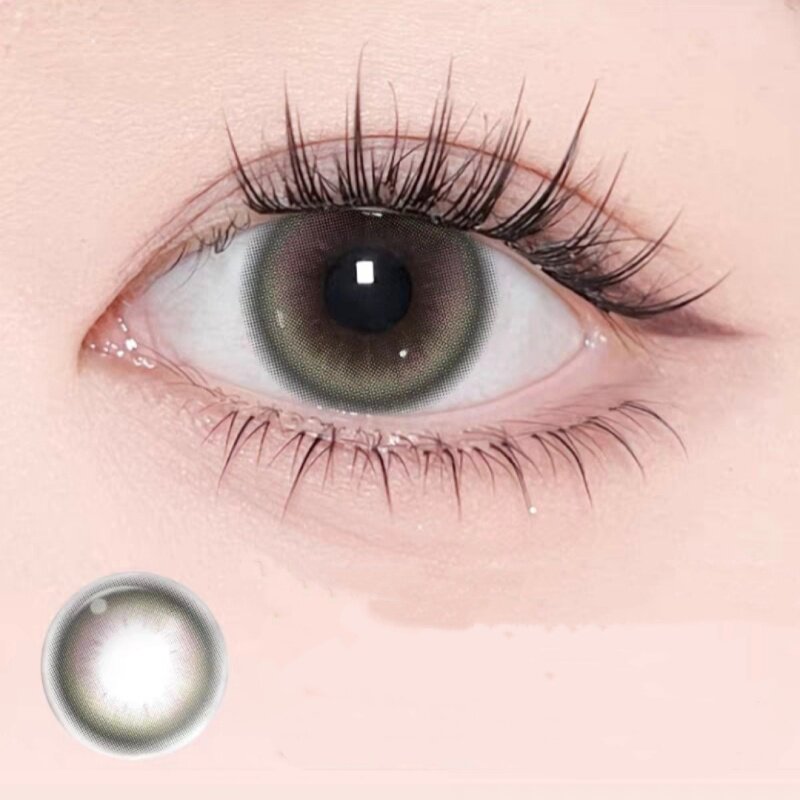 悬粒美瞳日抛10片桃棕童话大小直径彩色隐形眼镜