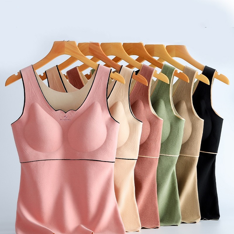 阳离子双面磨毛保暖背心两个