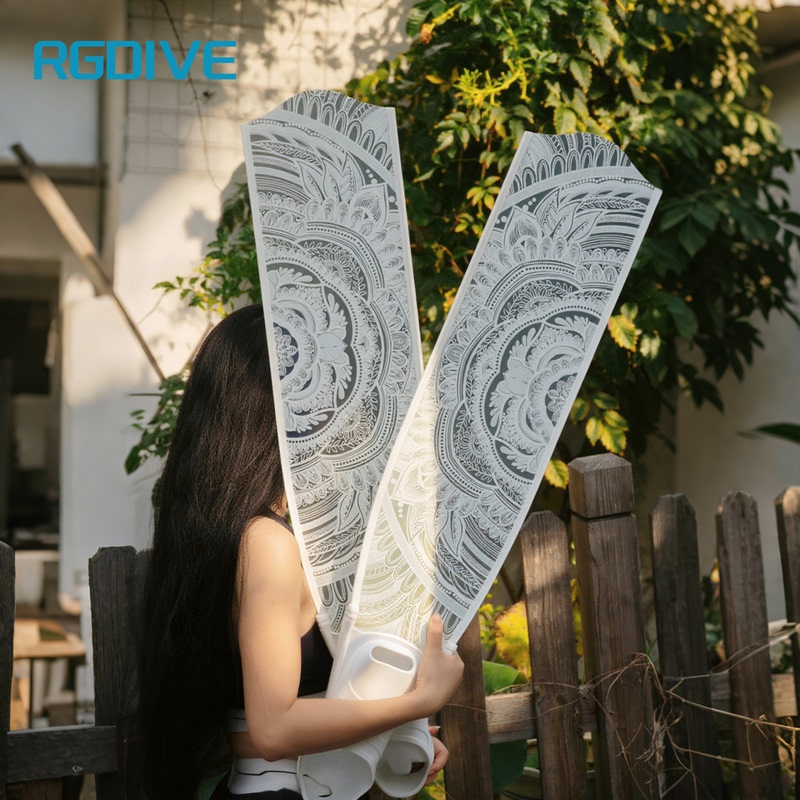 Rgdive Mandala Fiberglass Diving Fins Are Ultra-Light for Men and Women for Snorkeling, Fishing, Hunting and Whale Watching