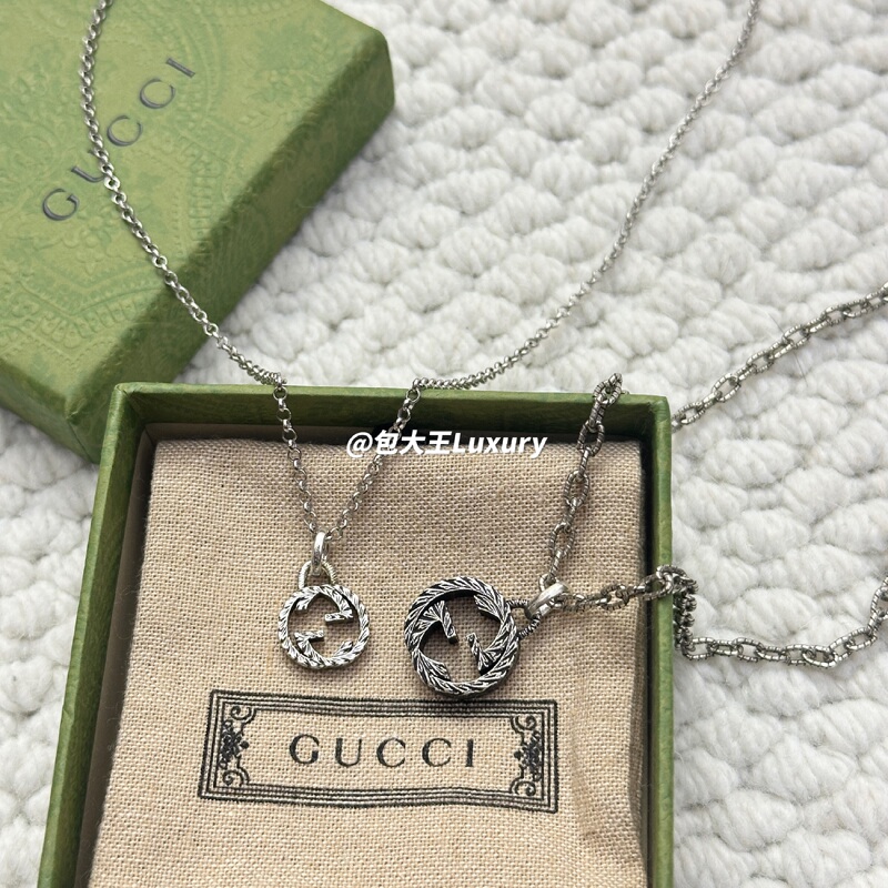 Gucci/Gucci's New Double g Letter Logo Necklace, Unisex Couple Style Clavicle Chain