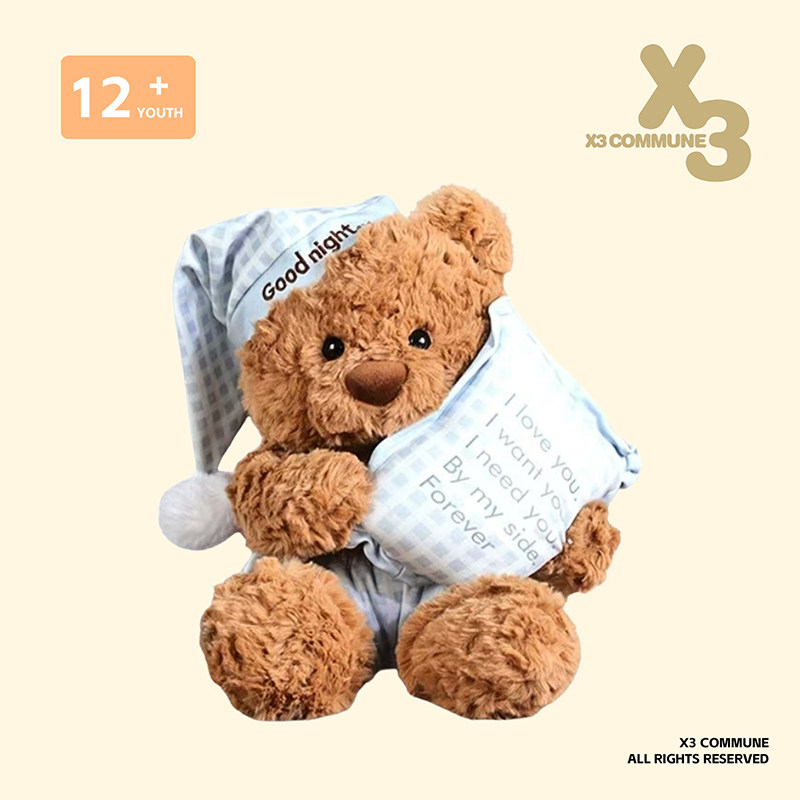 X3COMMUNE милая пижама, кукла с медведем, плюшевая игрушка, подушка для сна, кукла, подарок для студентов