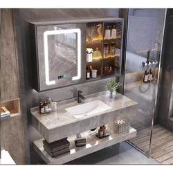 Smart Slate Seamless Connection Ceramic Integrated Basin Bathroom Cabinet Combination Bathroom Washbasin Washbasin