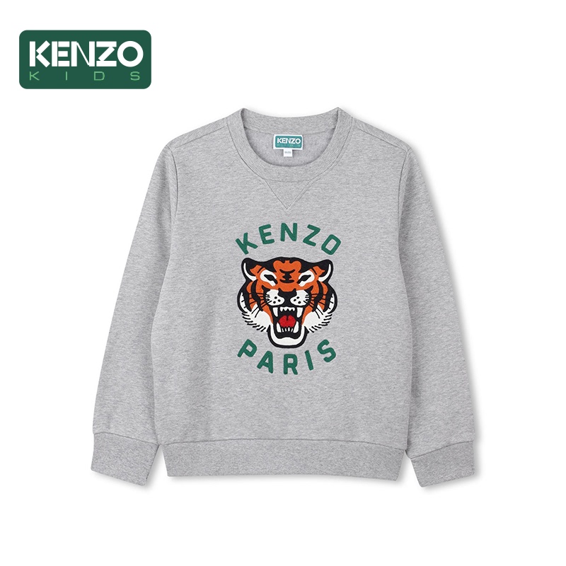 [2025 Autumn/Winter New Products] Kenzo Kids Children's Casual Terry Cloth Crew Neck Sweatshirt K61509