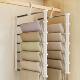 Multifunctional trouser rack ladder trouser hanging folding trouser rack stainless steel trouser hanging clip multi-layer seamless storage trouser hanging rack