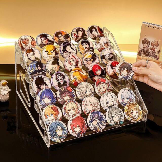 Acrylic Bar Chi Guzi display stand desktop storage box ladder shelf standing sign peripheral badge storage rack hand figure