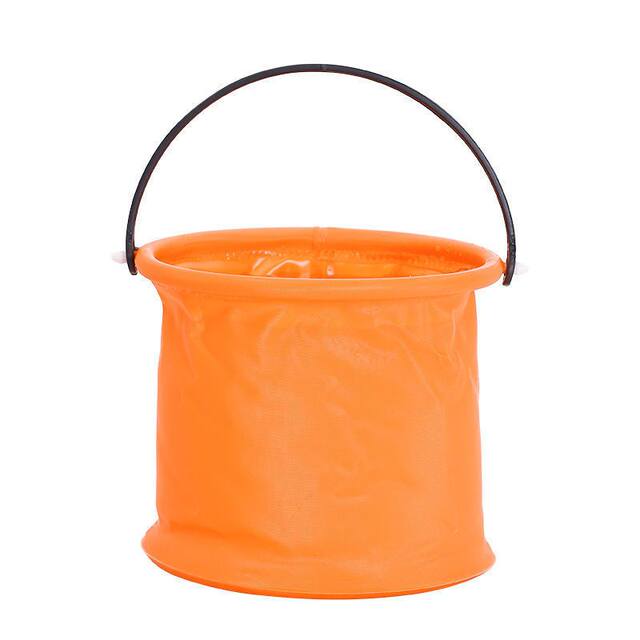 Foldable portable children's bucket for watering and multi-function portable outdoor fishing, fishing, art drawing, brush washing bucket