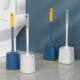 Household Toilet Brush with No Dead Corners, Wall-Mounted Bathroom Brush, No-Drill Toilet Brush Set with Long Handle, Wall-Mounted Cleaning Brush Set