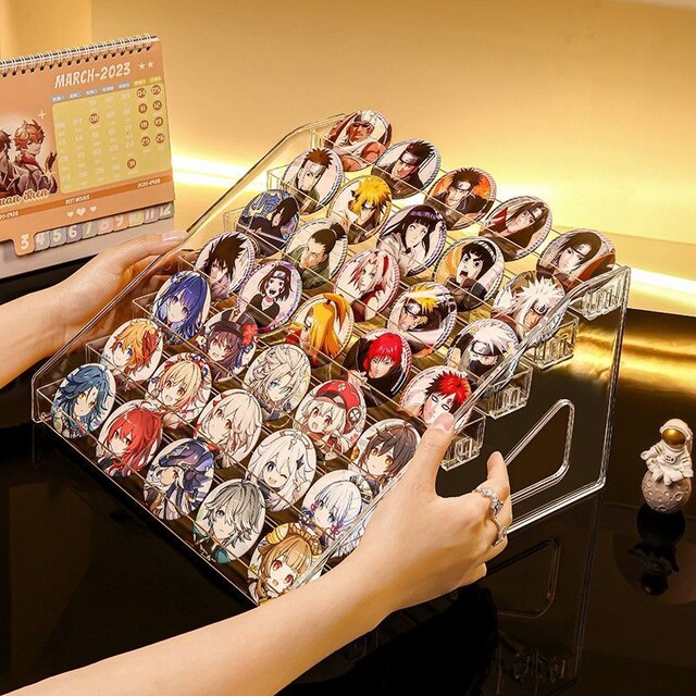 Acrylic Bar Chi Guzi display stand desktop storage box ladder shelf standing sign peripheral badge storage rack hand figure