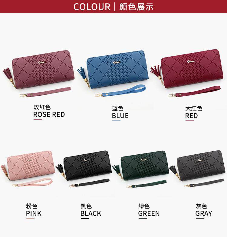 Zipper Money Coin Purse   Holder Long PU Leather Cl详情6
