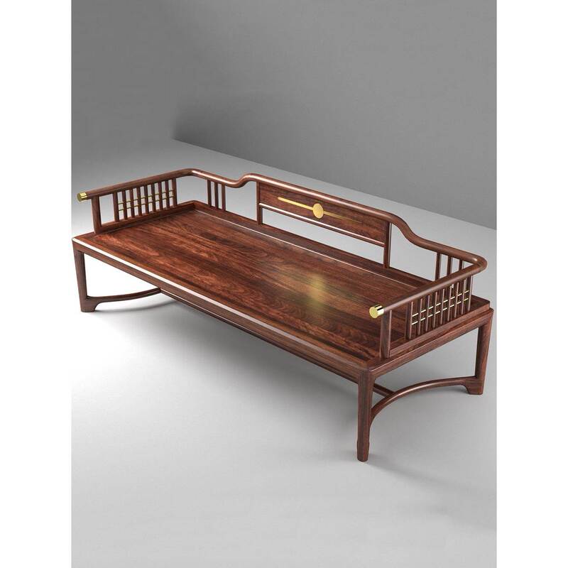 Black Gold Wood Sofa Bed Dual-Purpose Luohan Bed, New-Style Chinese Solid Wood Sliding Bed, Small Apartment Old Elm Wood Coffee Table and Chair Set Black Gold Wood Sofa Bed Dual-Purpose Luohan Bed, New-Style Chinese Solid Wood Sliding Bed, Small Apartment Old Elm Wood Coffee Table and Chair Set
