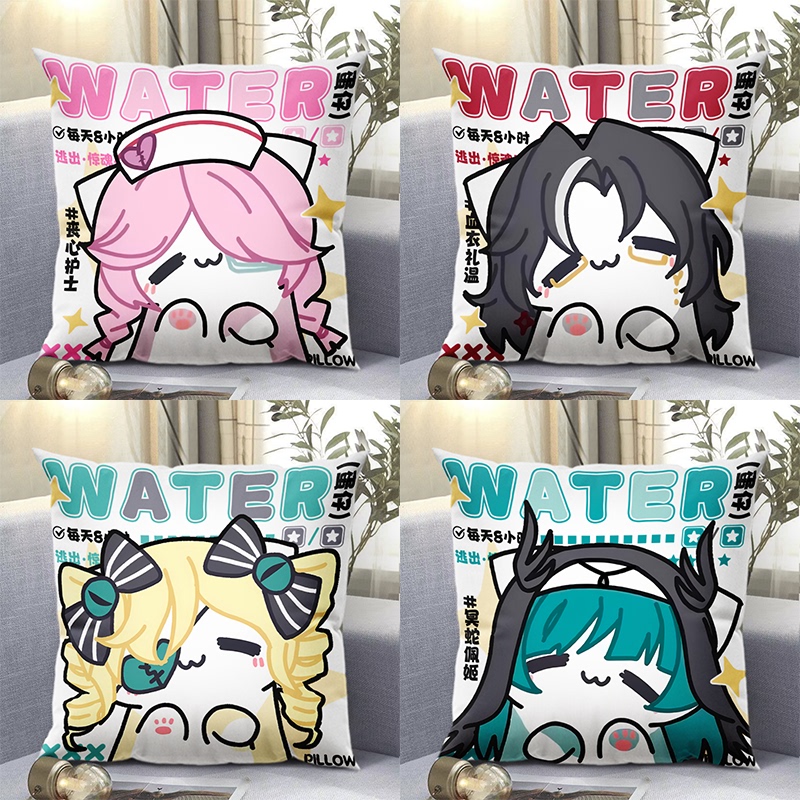 Egg Boy Escapes the Horror Night Q-Version Cat Head Series Cartoon Cute Double-Sided Pillow Silent Girl Gift Warm Sleeping Pillow