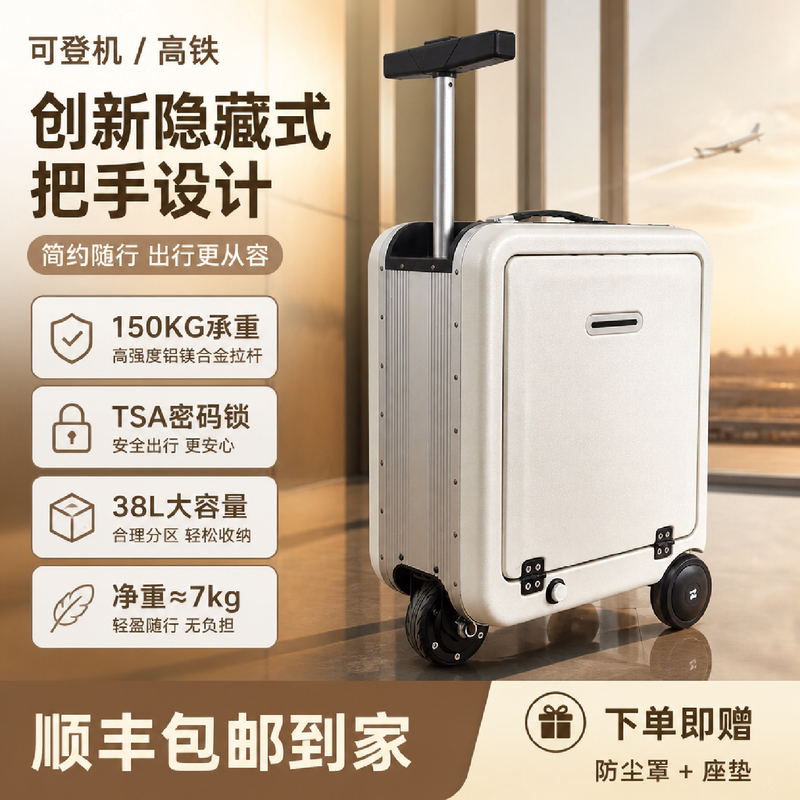 Electric Luggage Suitcase for People to Ride On, Suitable for Adults, Can Be Used as a Carry-On, Trolley Suitcase, Electric Travel Suitcase Electric Luggage Suitcase for People to Ride On, Suitable for Adults, Can Be Used as a Carry-On, Trolley Suitcase, Electric Travel Suitcase
