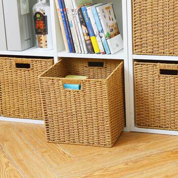 Storage basket rattan snacks toys and miscellaneous items sorting box woven basket household wardrobe drawer storage box