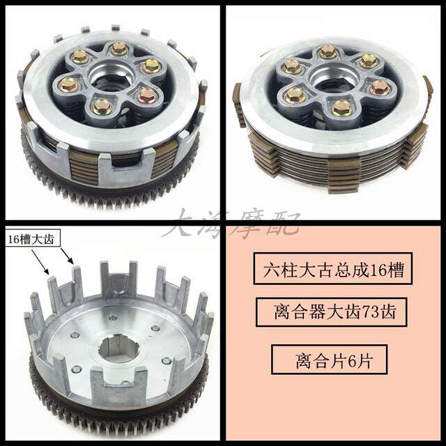 New Zongshen Cg125 Cg150 Cg175 Cg200 Three-Wheeled Motorcycle Clutch Assembly Large Drum
