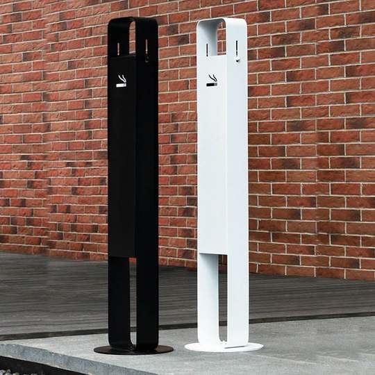 Stainless steel ash column vertical smoke extinguishing barrel cigarette butt trash can cigarette butt collection outdoor smoking ashtray outdoor