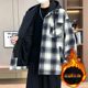 Woodpecker autumn and winter velvet thickened jacket men's trendy brand loose jacket junior high school and high school students warm cotton clothes