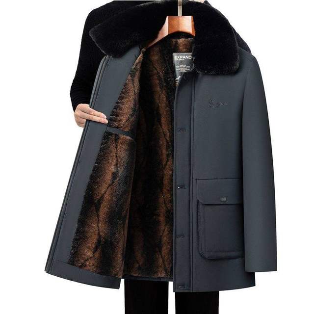 Woodpecker dad coat winter middle-aged and elderly cotton-padded jackets plus velvet thickened cotton-padded jackets for men, elderly cotton-padded jackets and elderly jackets