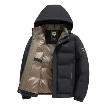 Woodpecker Brand Men's Cotton Jacket for Middle-Aged and Elderly, 2025 New Winter Thickened Warm Cotton Coat Casual Outerwear