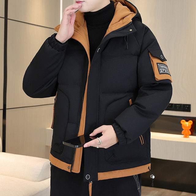 Woodpecker Men's down Jacket Winter Thickened Warm Hooded Cotton Coat Men's 2025 New Trendy down Cotton Jacket