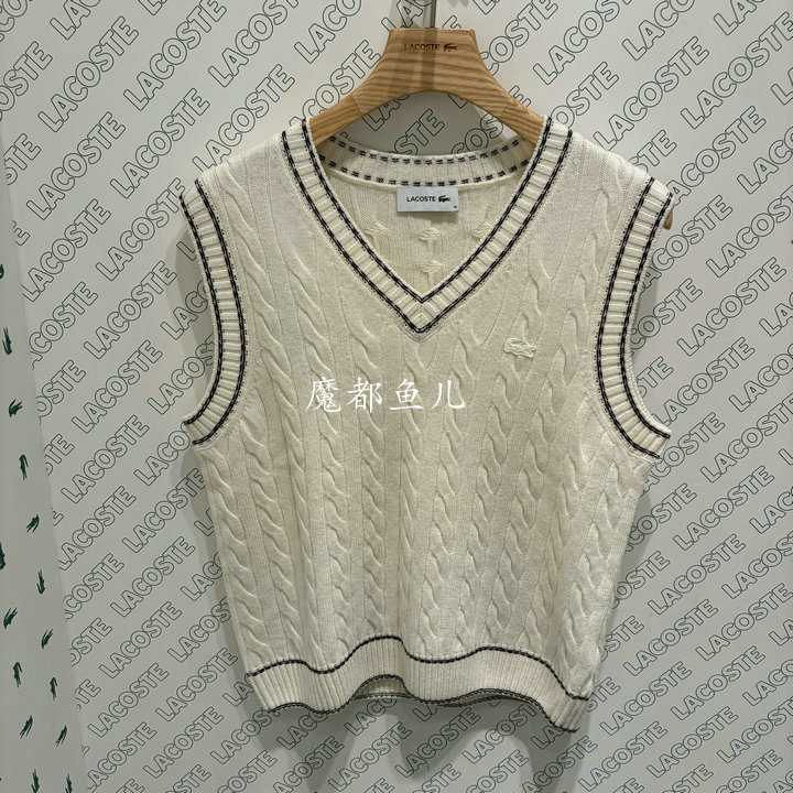 Af321 French Crocodile Lacoste 2026 Autumn and Winter New Style Women's Fashionable Cable-Knit Vest Af321 French Crocodile Lacoste 2026 Autumn and Winter New Style Women's Fashionable Cable-Knit Vest