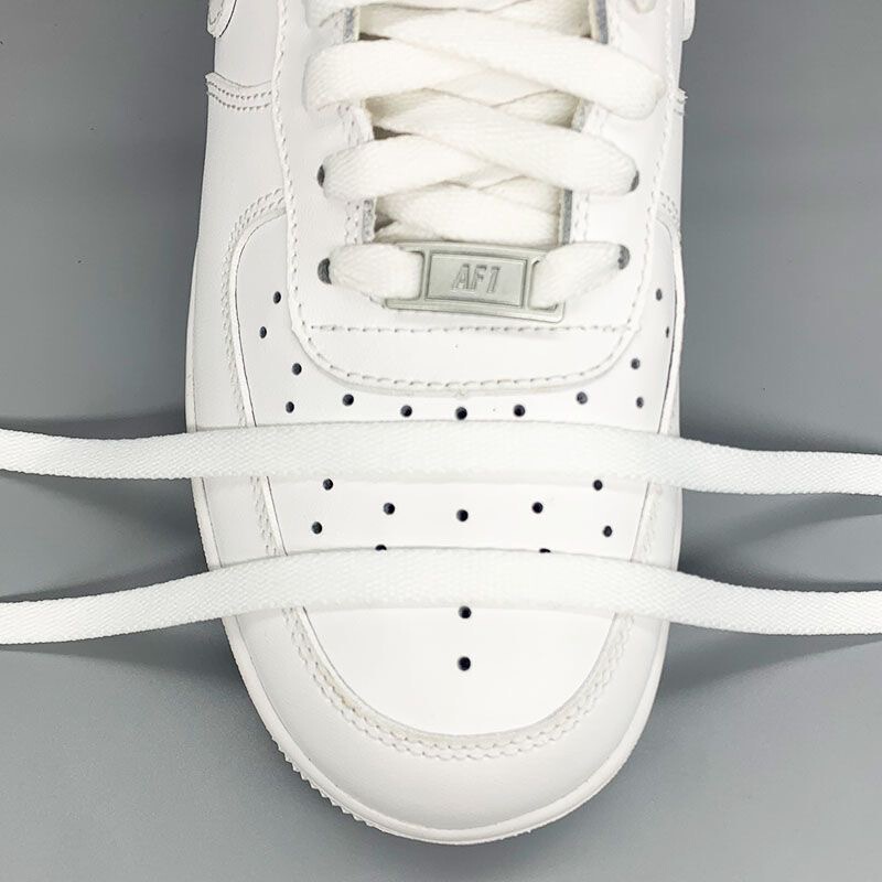Suitable for Original Air Force One Aj1 Metal Brand Af1 White Shoes Nike Nike Black and White Men's and Women's Shoelaces