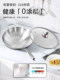 316 Stainless Steel Wok, Food-Grade, Thickened, Uncoated, Household Non-Stick Wok for Induction Cooker and Gas Stove, Flat-Bottomed Cooking Pot