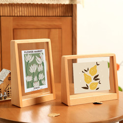 Acrylic Solid Wood Photo Frame Display Stand Creative Trapezoidal 6inch Six Seven Eight Ten Photo Ornament Frame Mounting Empty Frame