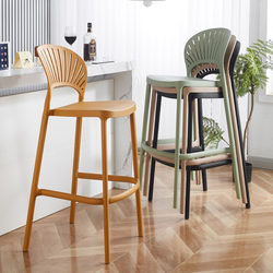 Designer bar chair Accessible Luxury Fancy Minimalist plastic high stool For Home backrest bar stool sedentary not tired front desk
