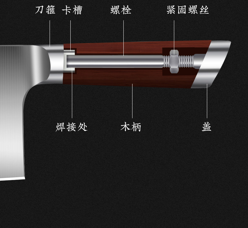 安享好物 安享A级斩切刀-十八子作锋跃斩切刀 国标 
